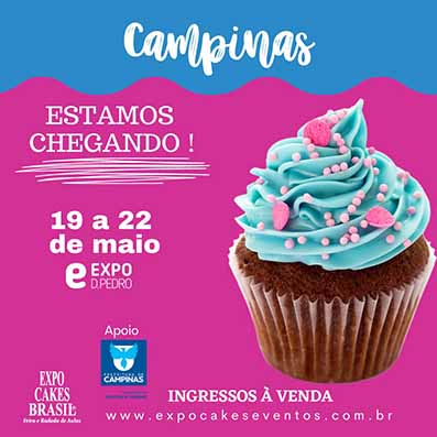 Expo Cakes Brasil acontece em Campinas de 19 a 22 de maio
