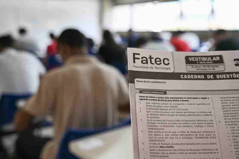 Inscrições para o Vestibular das Fatecs estão abertas até 12 de dezembro