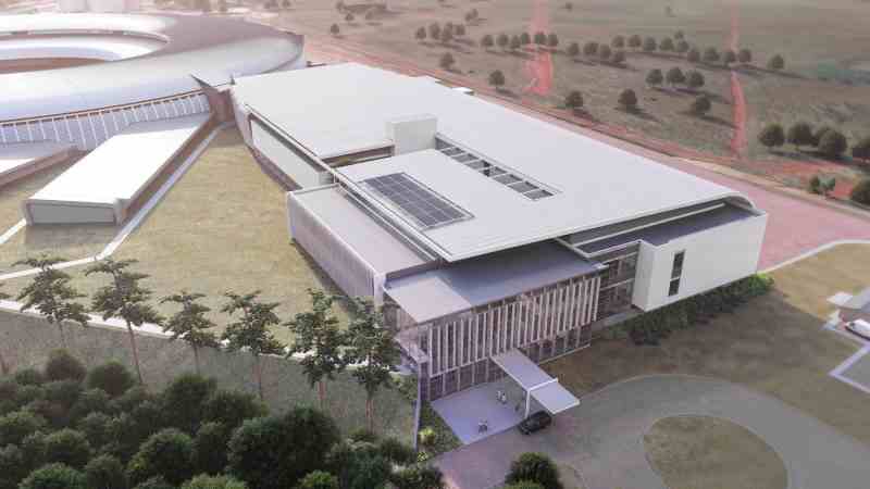 Obras de fundações do Orion começam no campus do CNPEM em Campinas 1 Projecao grafica imagem do predio do Orion infraestrutura de quatro pavimentos Divulgacao CNPEM