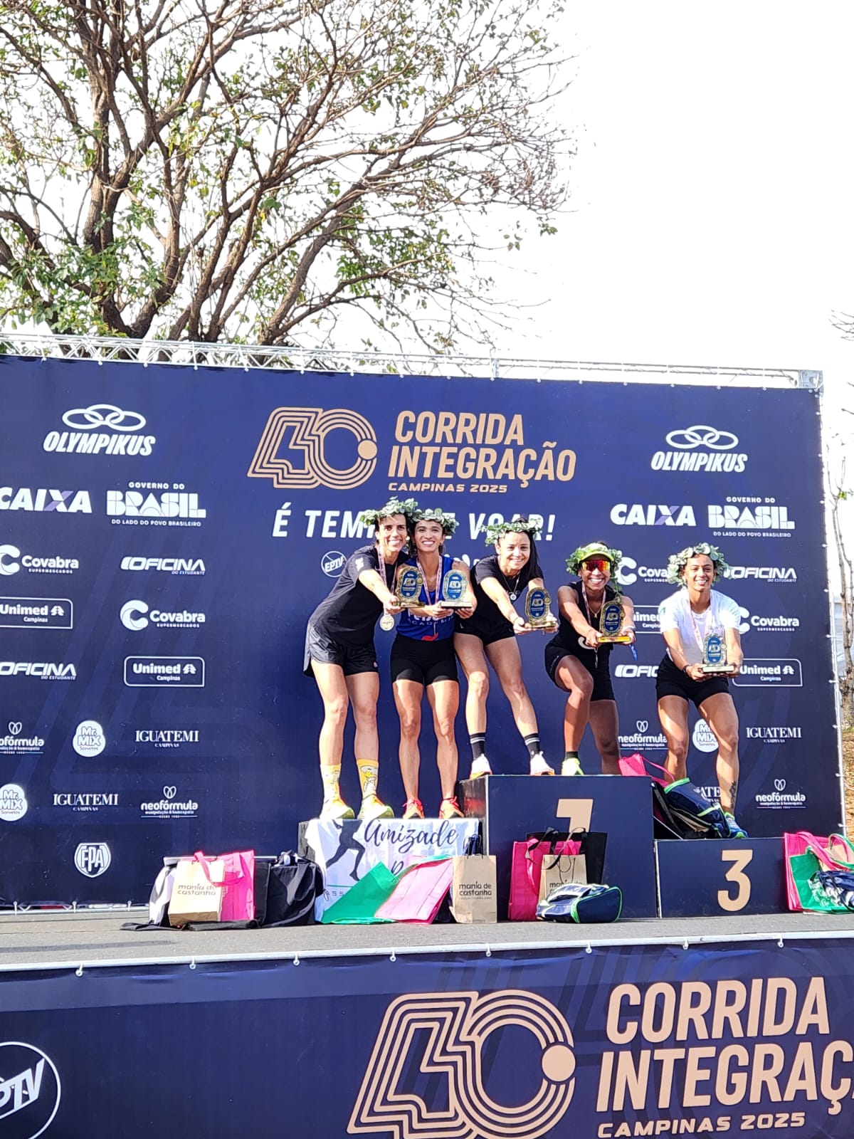 Corrida Integracao podio feminin