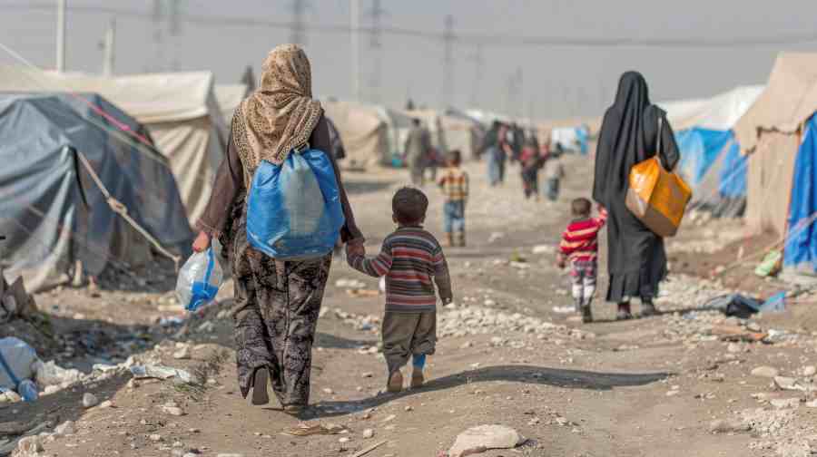 Refugiados em acampamento Magnific Divulgacao