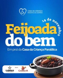 Casa da Criança Paralítica promove Feijoada do Bem no dia 14 de novembro 2 Feijoada do bem Cartaz de divulgacao